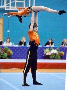 Deal Acro members Billy-Joe Poole and Amy Brown, who performed well at the nationals in Stoke-on-Trent