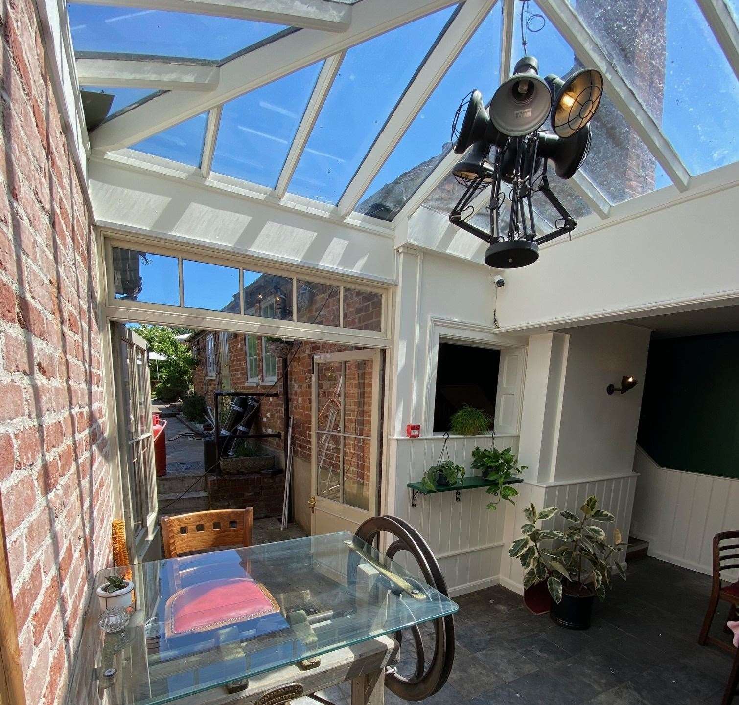 A glass roof makes for an airy feel. Picture: Barry Goodwin