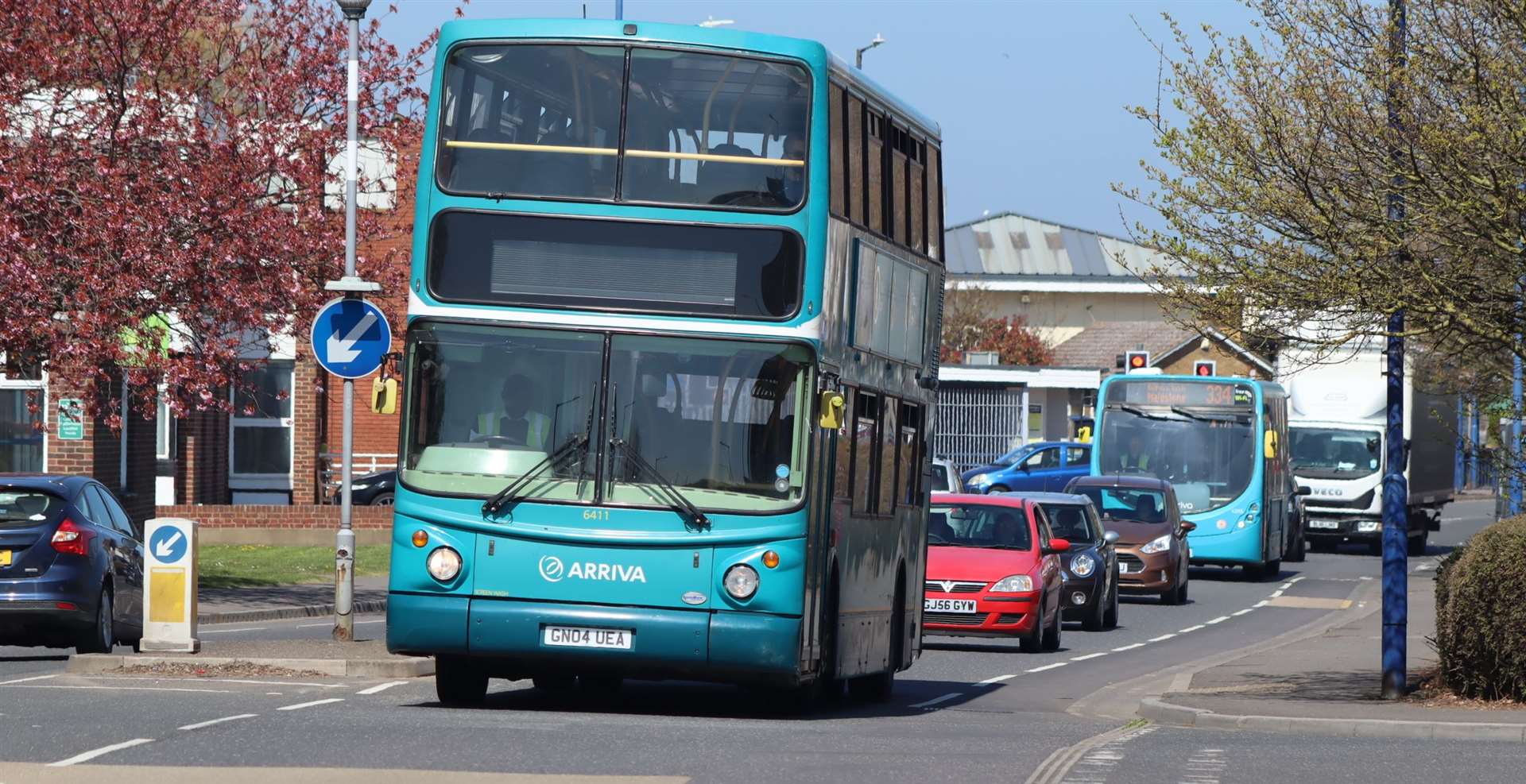 Arriva buses in Millennium Way Sheerness