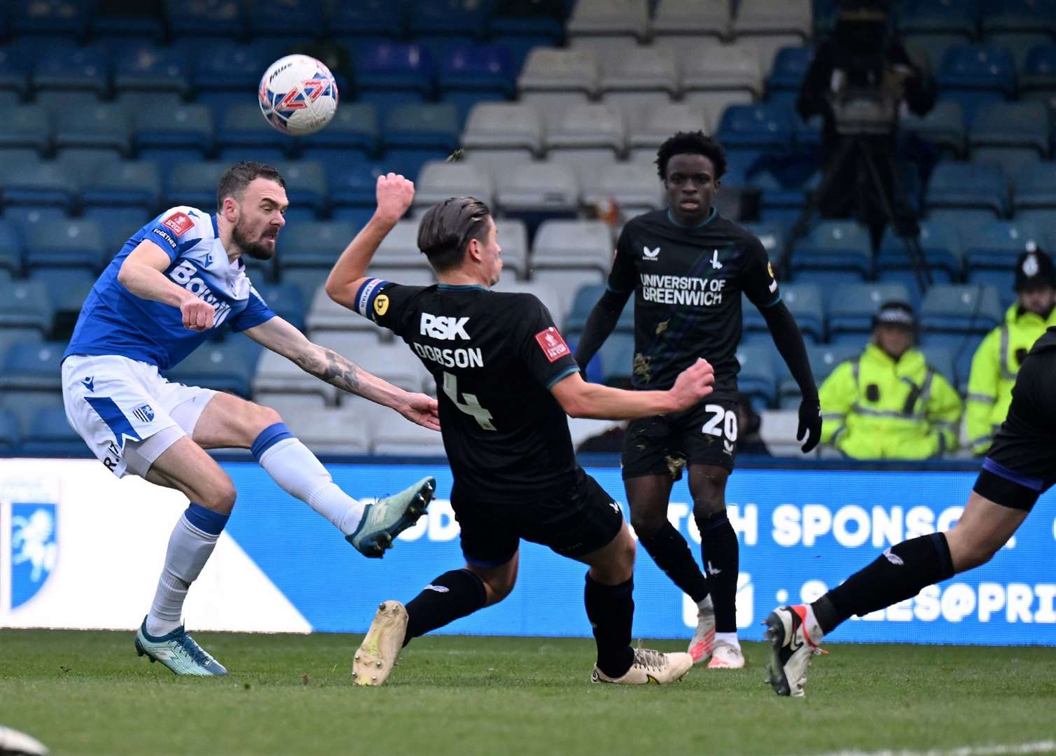 Scott Malone in action for Gillingham against Charlton on Saturday Picture : Keith Gillard