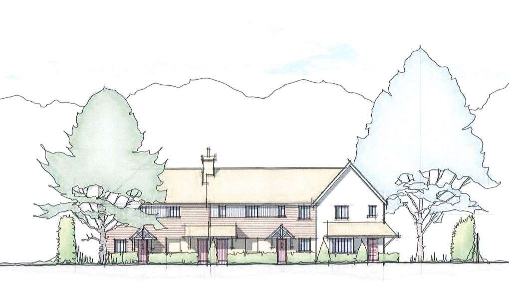 An illustrative elevation of the proposed new home to be built by Walmer Parish Council in York and Albany Close