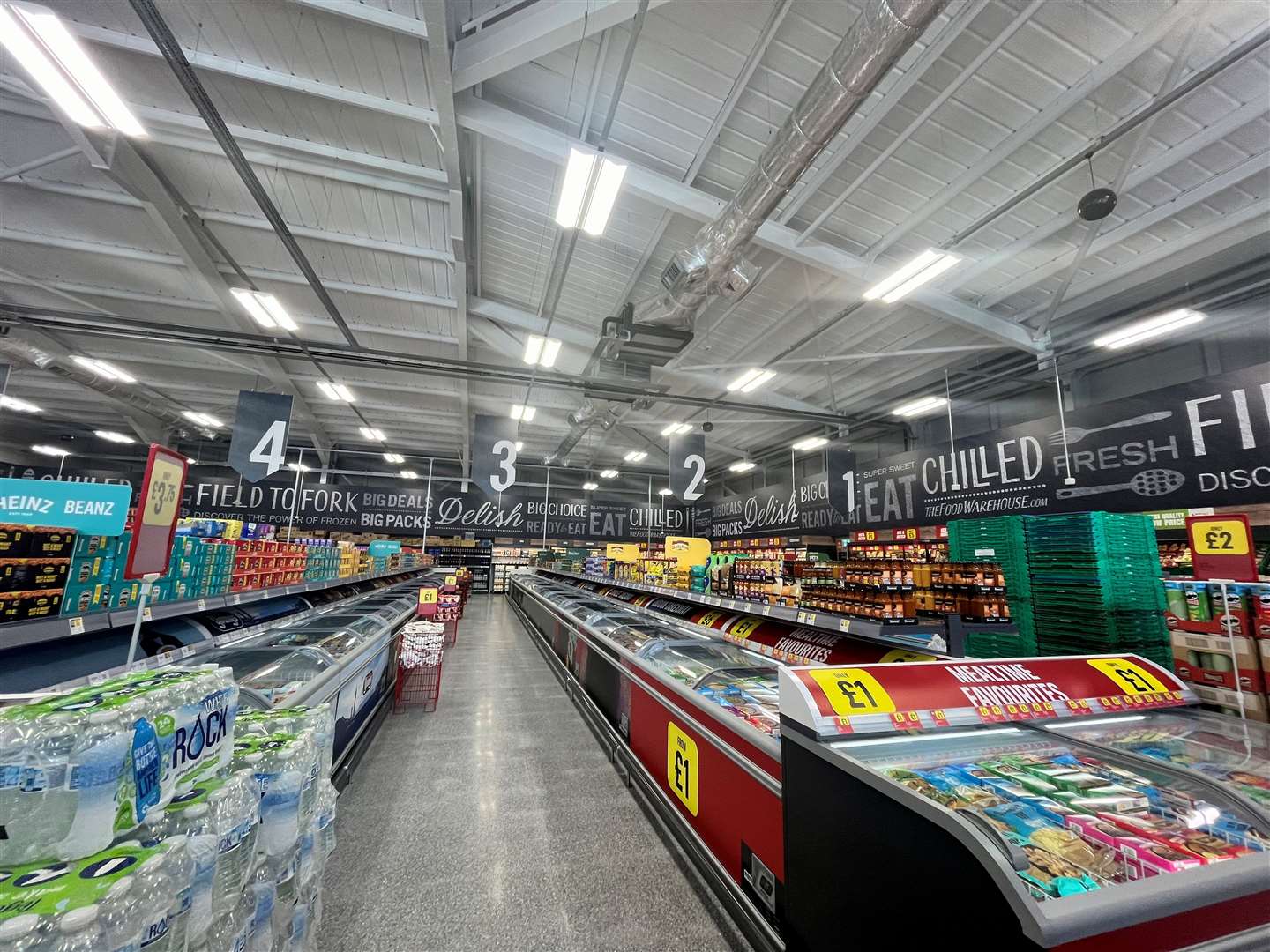The huge shop offers seven aisles of products