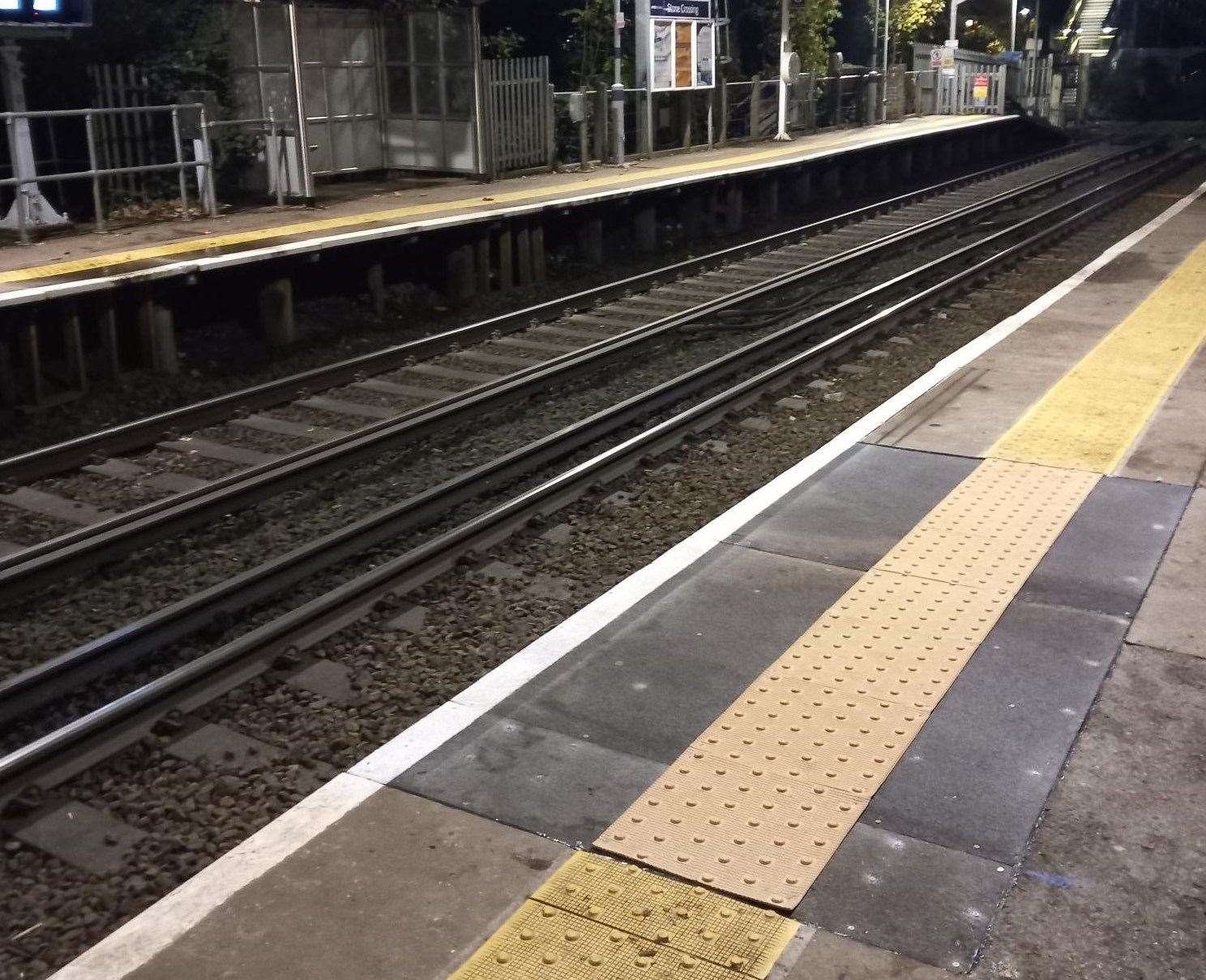 The platform at Stone Crossing Railway Station after the repairs had been carried out. Picture: @NetworkRailSE