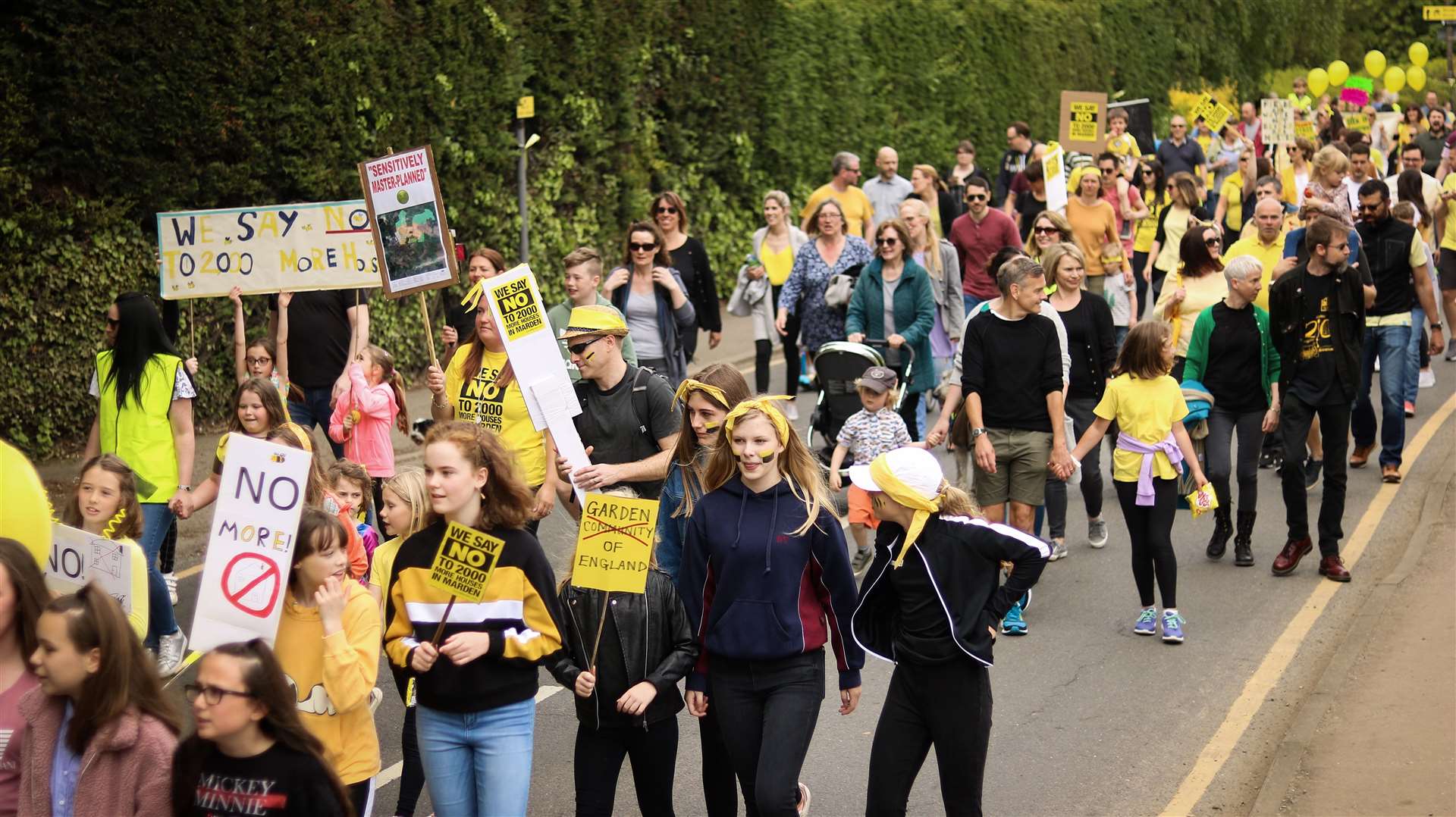 A scene from last year's protest march in Marden