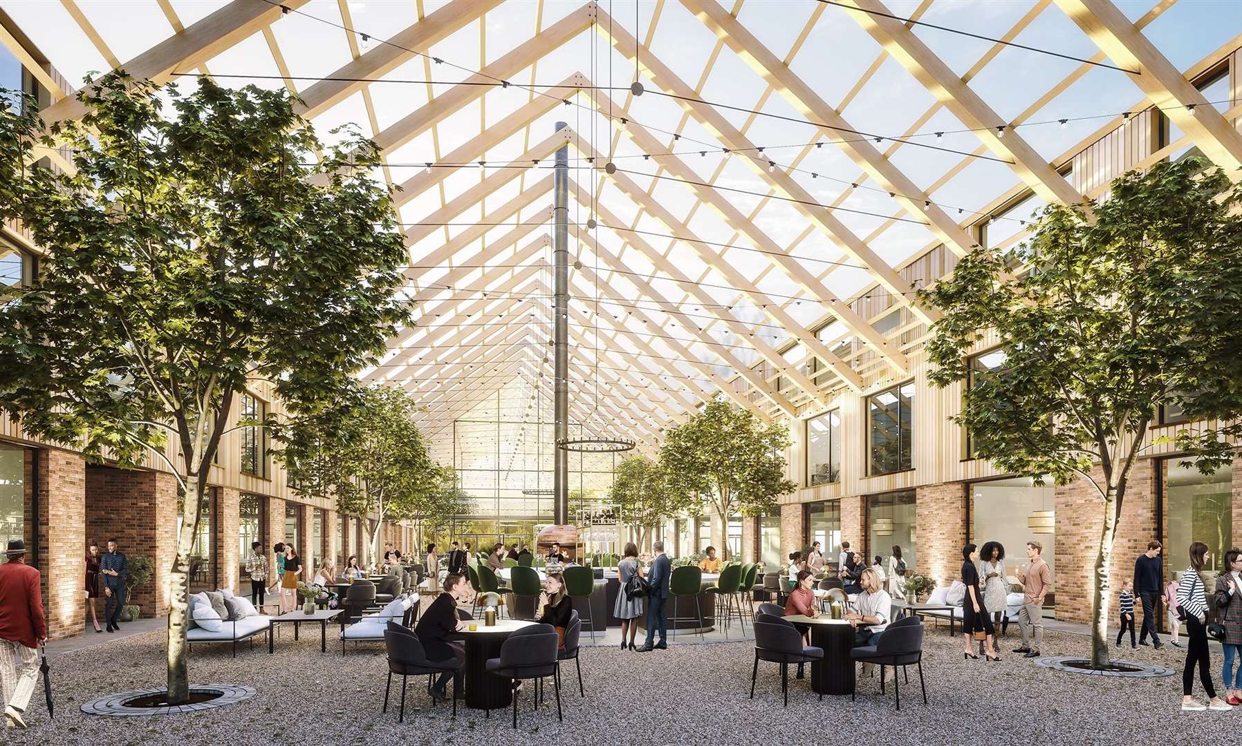 The courtyard at the proposed hotel, which would have 120-rooms. Picture: Betteshanger Country Park
