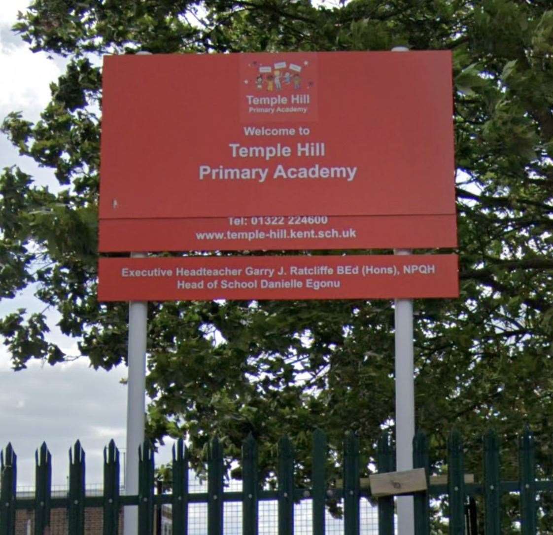 The flasher was close to Temple Hill Primary Academy in St Edmunds Road, Dartford