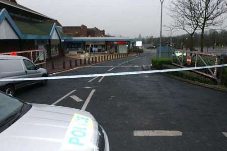 Police at the scene on Tuesday. Picture: BARRY CRAYFORD