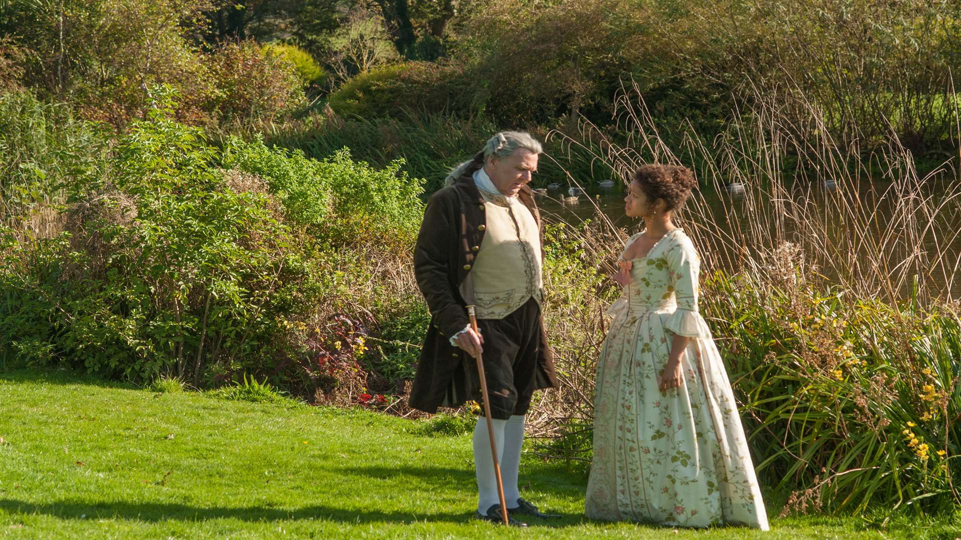 Belle, with Tom Wilkinson as Lord Mansfield and Gugu Mbatha-Raw as Dido Elizabeth Belle. Picture: PA Photo/Fox UK Film
