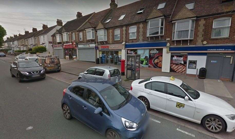 The Tesco Express store in Sturdee Avenue, Gillingham has reported a positive Covid test from a member of staff. Picture: Google