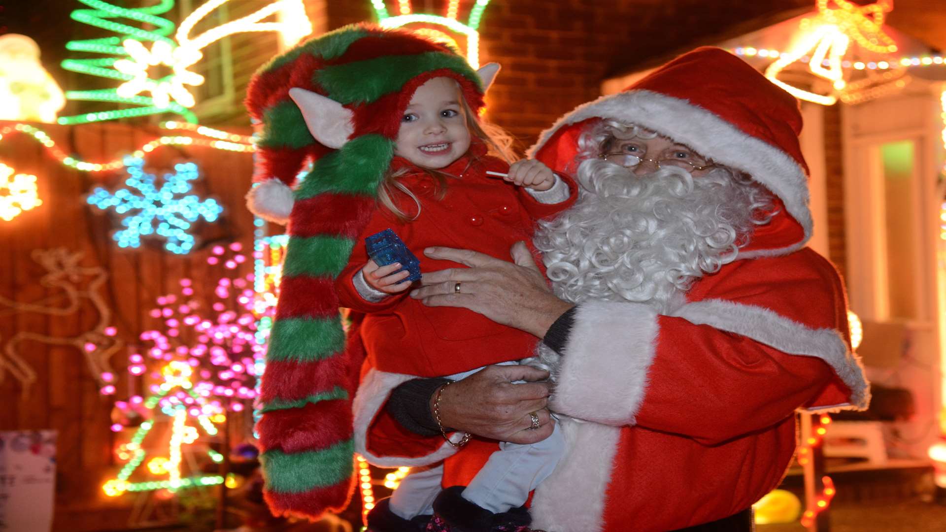 Father Christmas switched on this year's Christmas lights