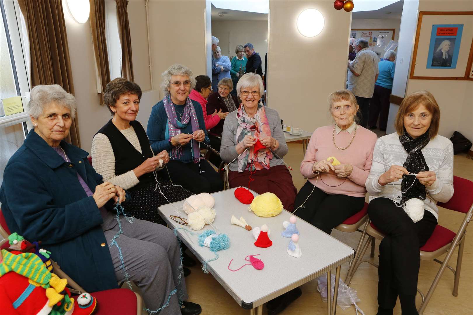 Some of the ladies who knitted the angels at Bearsted Methodist Church. From left: Norma Bennett, Alison Muir, Sue Byard, Margaret Adamson, June Butterworth and Margaret Adams.