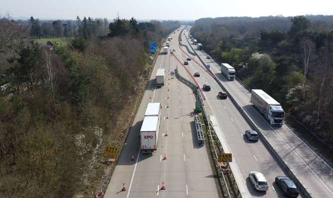 The traffic management system will be installed on the M20 this weekend. Picture: Barry Goodwin