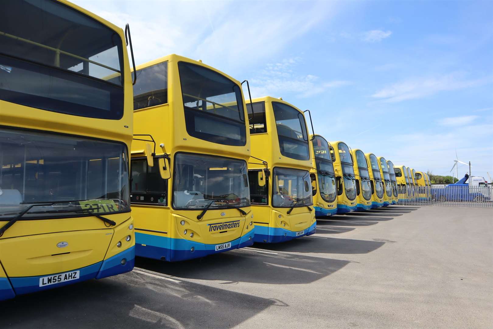 Fleet of TravelMasters buses based at Sheerness used to take Sheppey secondary school pupils to Sittingbourne schools every day