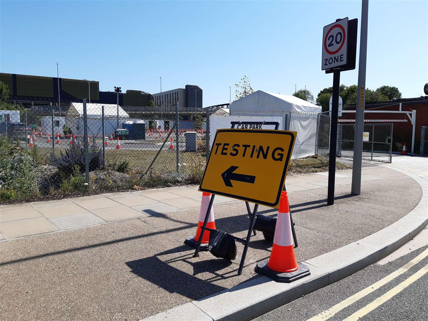 A coronavirus test centre opened in Ashford in June, with other towns following across the county.