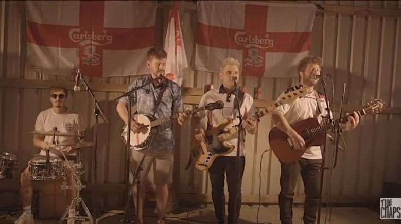 The Chaps perform their version of Three Lions