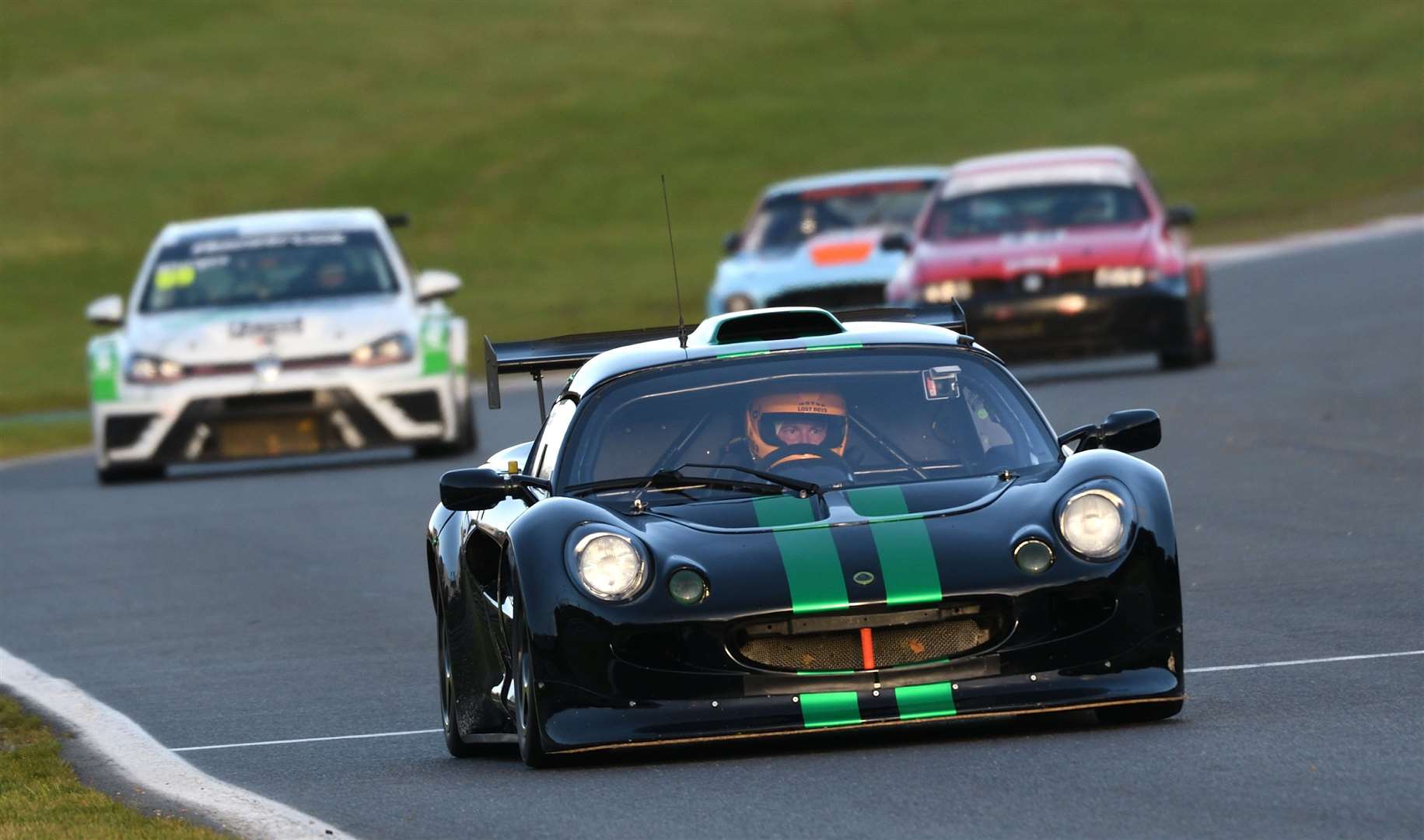 Rob Fenn, from West Kingsdown, was a clear winner in the second AMOC Intermarque Championship race in his Lotus Motorsport Elise GT. Picture: Simon Hildrew