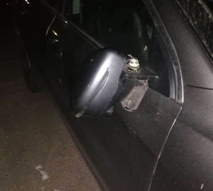 Multiple cars were damaged by the yobs. Picture: Tray Bella