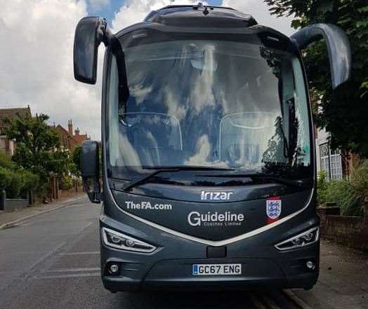 The England coach was spotted in Whitstable. Pic: Luke Earl (12211331)
