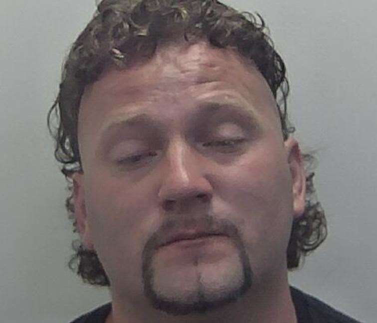 Abusive Jimmy Smith repeatedly slammed the two puppies into a concrete floor. Pic: Kent Police