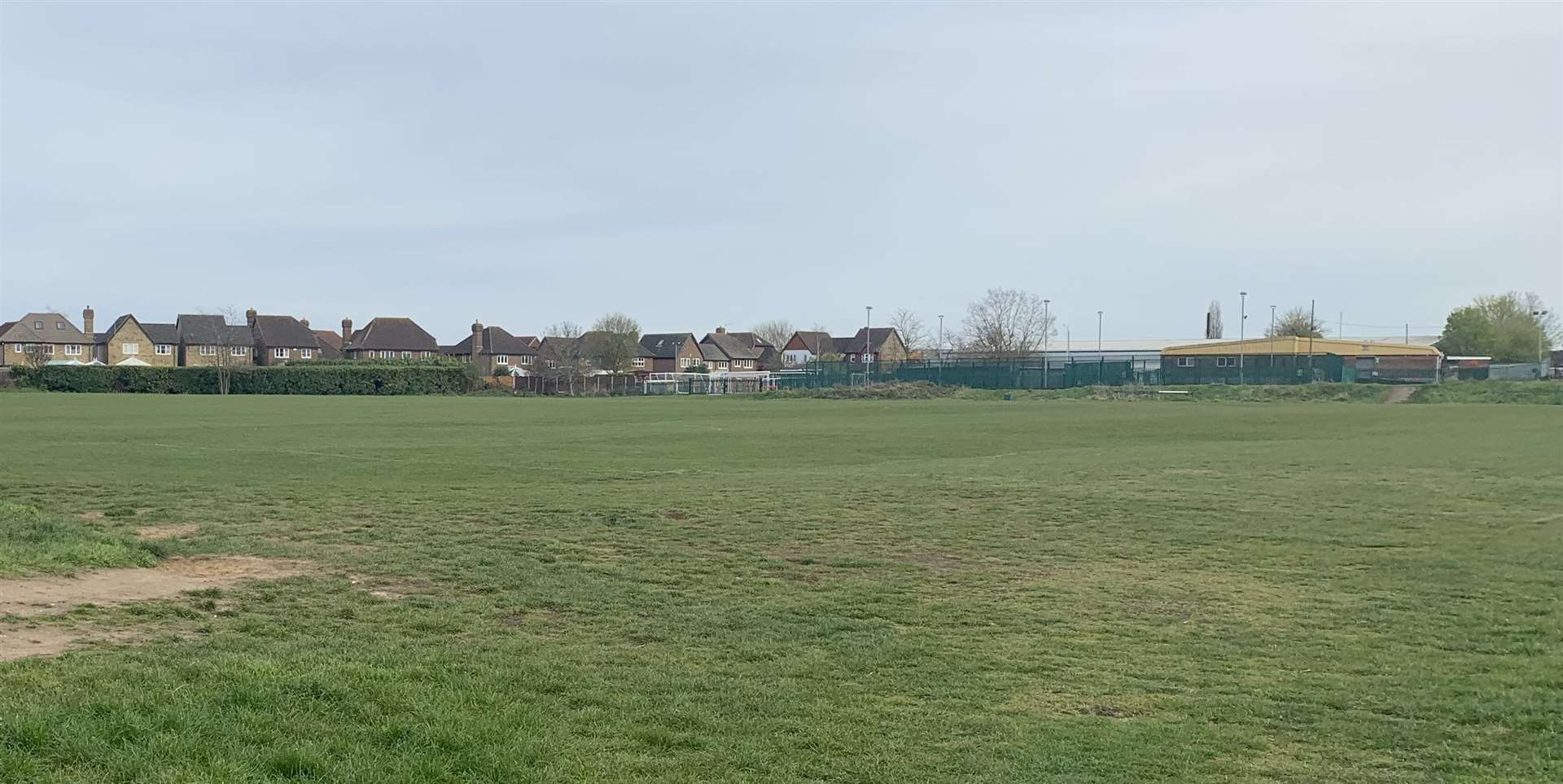 The area of land on the Heath Lane Open space site Fleetdown United FC is proposing to fence off. Photo: John Tidy