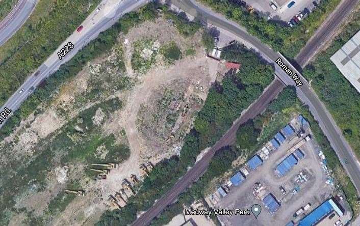 Where the new store has been approved to be located on Roman Way, Strood. Photo Google