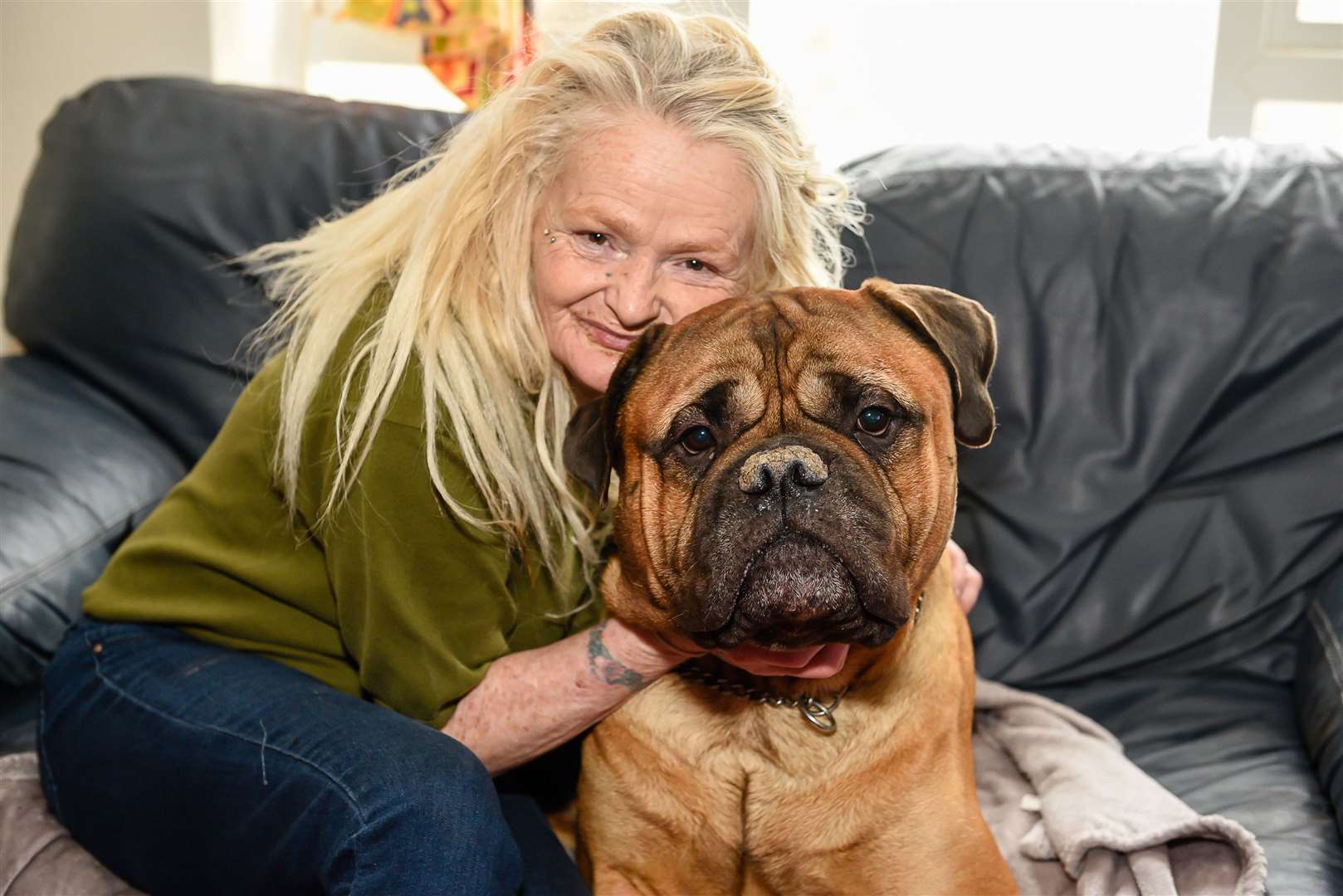 Mandy Waugh with her dog Ziggy. Pictures: Alan Langley