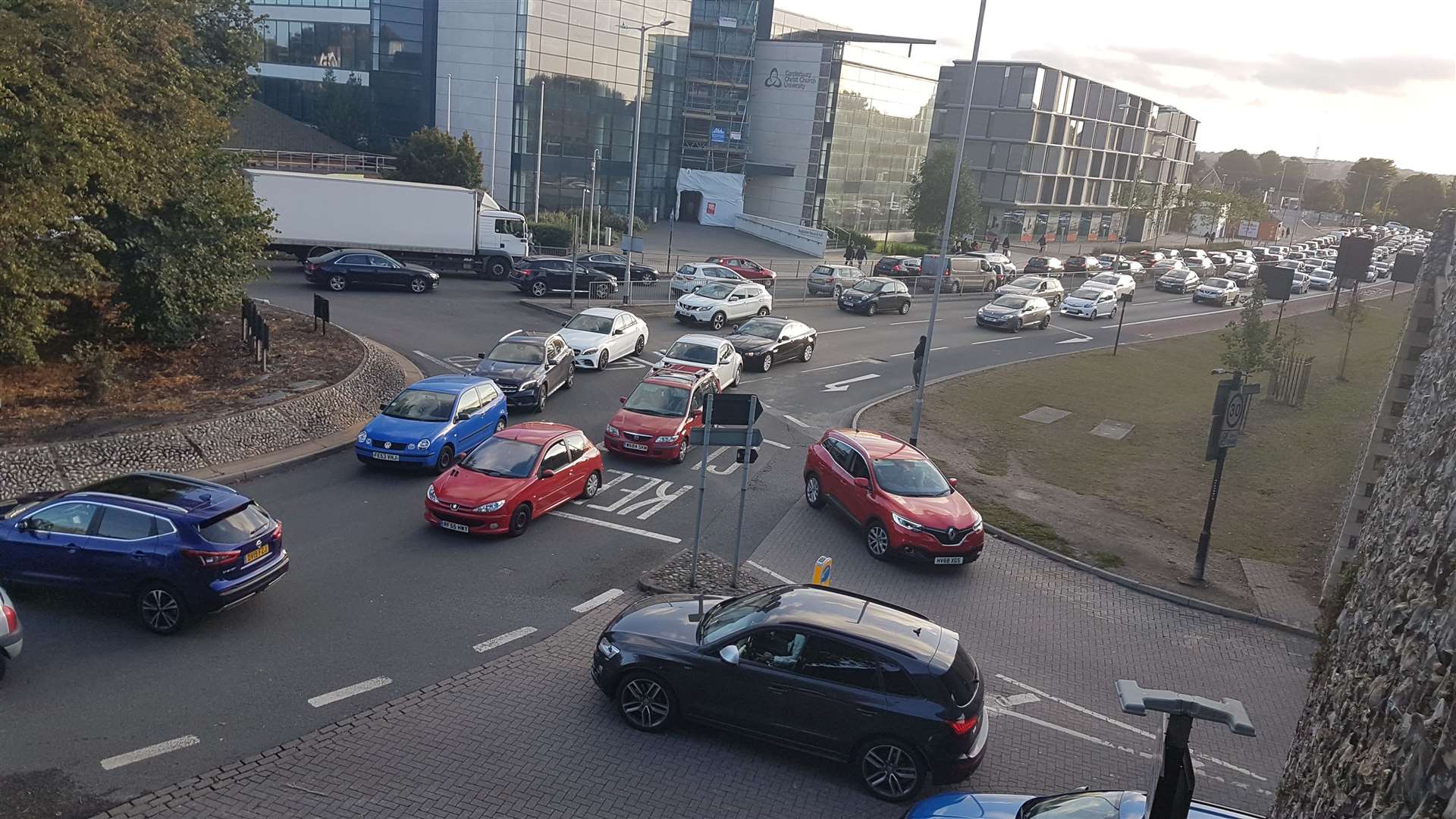 Riding Gate roundabout snarled up in all directions