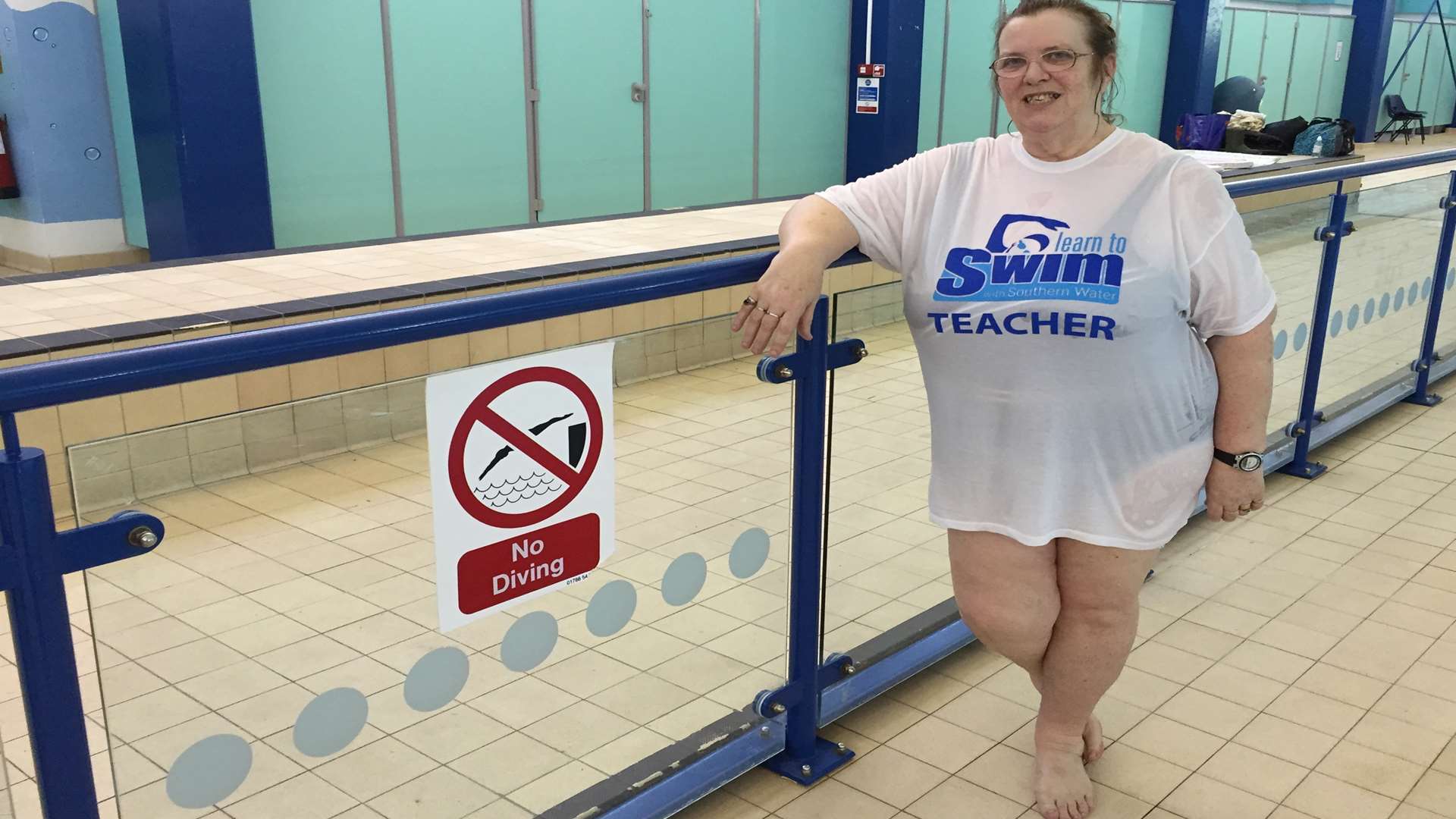 Libby Tucker at Sheerness swimming pool
