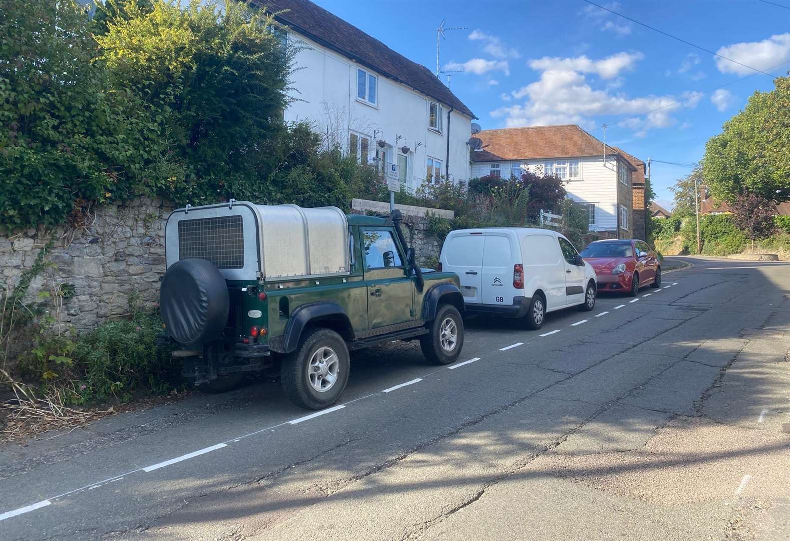 Other parking bays along the road are an average vehicle size