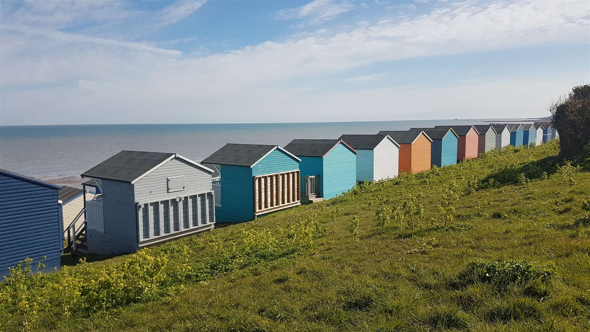 Some of the existing beach huts in Tankerton, Whitstable