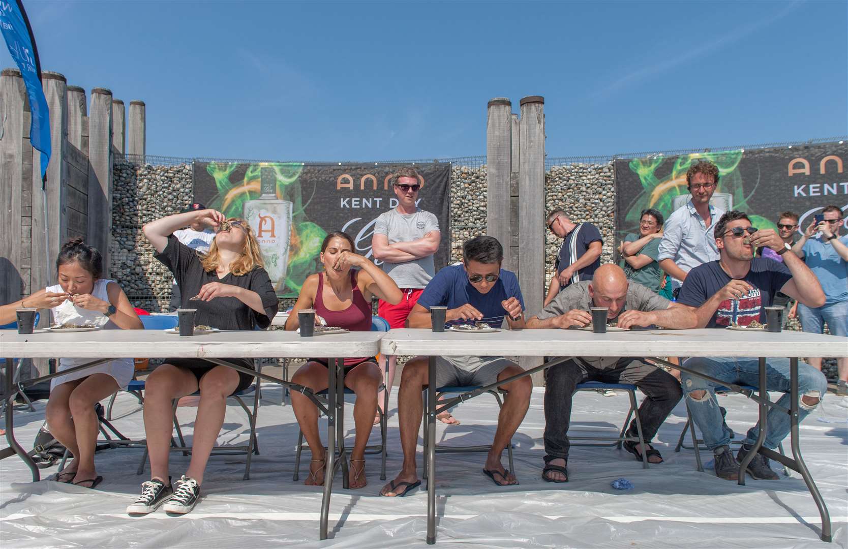The oyster eating contest. Picture: Jon Lambert (13313692)