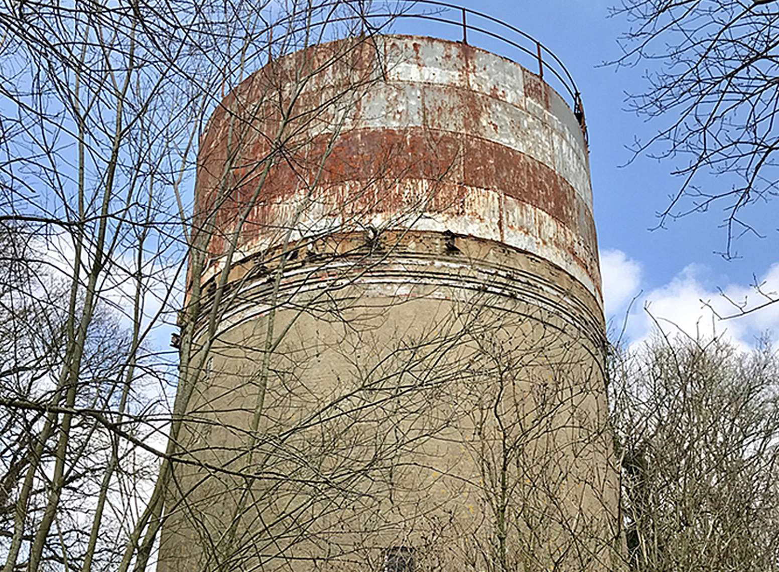 The former water tower at Whitfield, up for auction