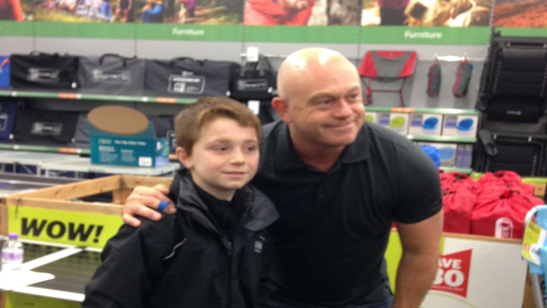 Ross Kemp meeting customers at GO Outdoors