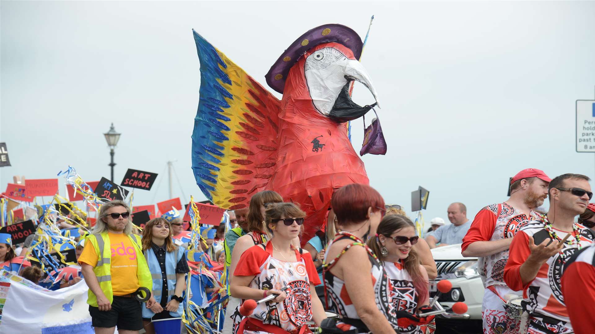 The Charivari Day in Folkestone drew huge crowds along the route through the town. Picture: Gary Browne/KM Group