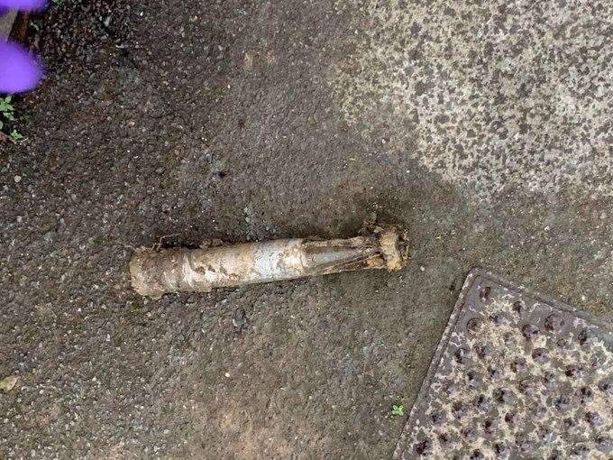 Kent Police tweeted a picture of the bomb found at Crockenhill.