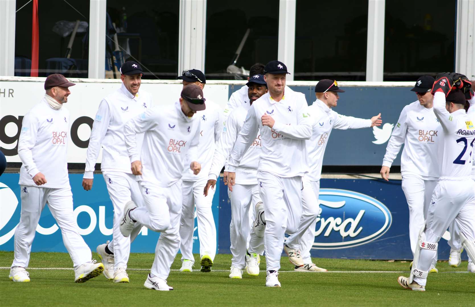 The Kent side take to the field on the opening day of the season. Picture: Barry Goodwin (55957398)