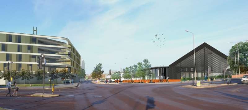 Around 200 flats are being proposed for the corner of Victoria Way, opposite the planned new brewery
