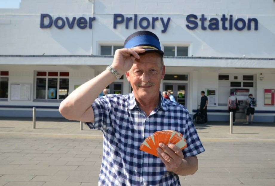 John Goodwin on his retirement from Dover Priory Station, September 2016