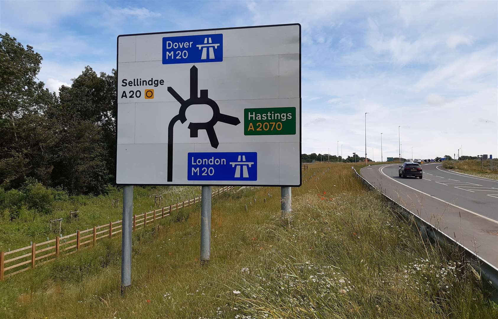 The £104m roundabout opened to traffic in late 2019
