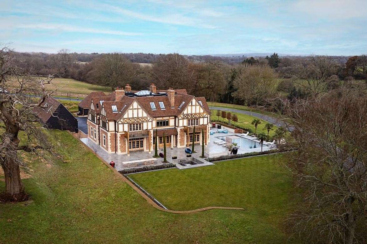 Country mansion is set in 12 acres - and comes complete with a helicopter landing pad. Picture: Zoopla