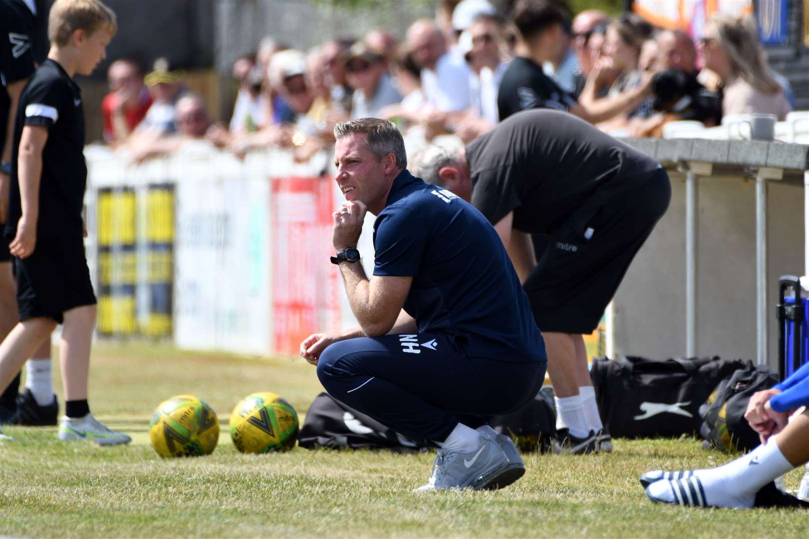 Manager Neil Harris watching his Gillingham team in action this pre-season Picture: Barry Goodwin