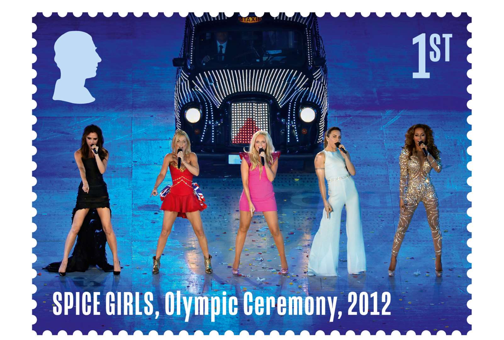 The collectable stamps include their appearance at the London 2012 Olympics. Image: Royal Mail.