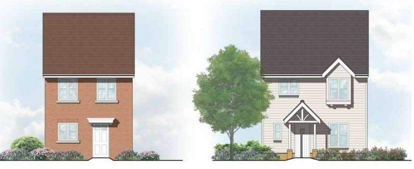 How some of the 20 homes planned for the land south Dunlin Walk, Iwade, might look