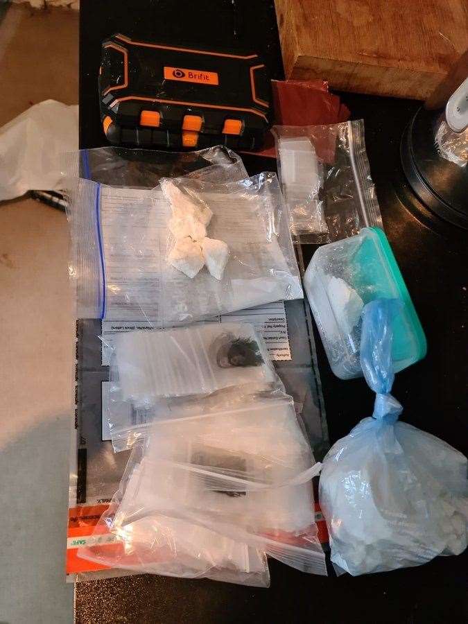 The items seized by police in Canterbury