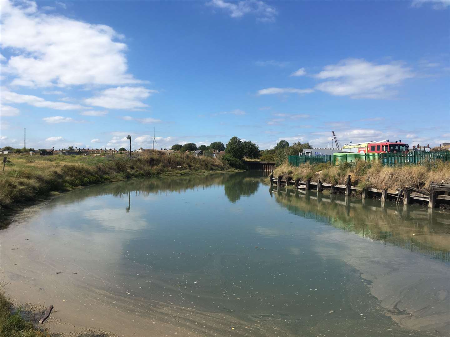 The top of Queenborough Creek which some hope could become part of a marina complex