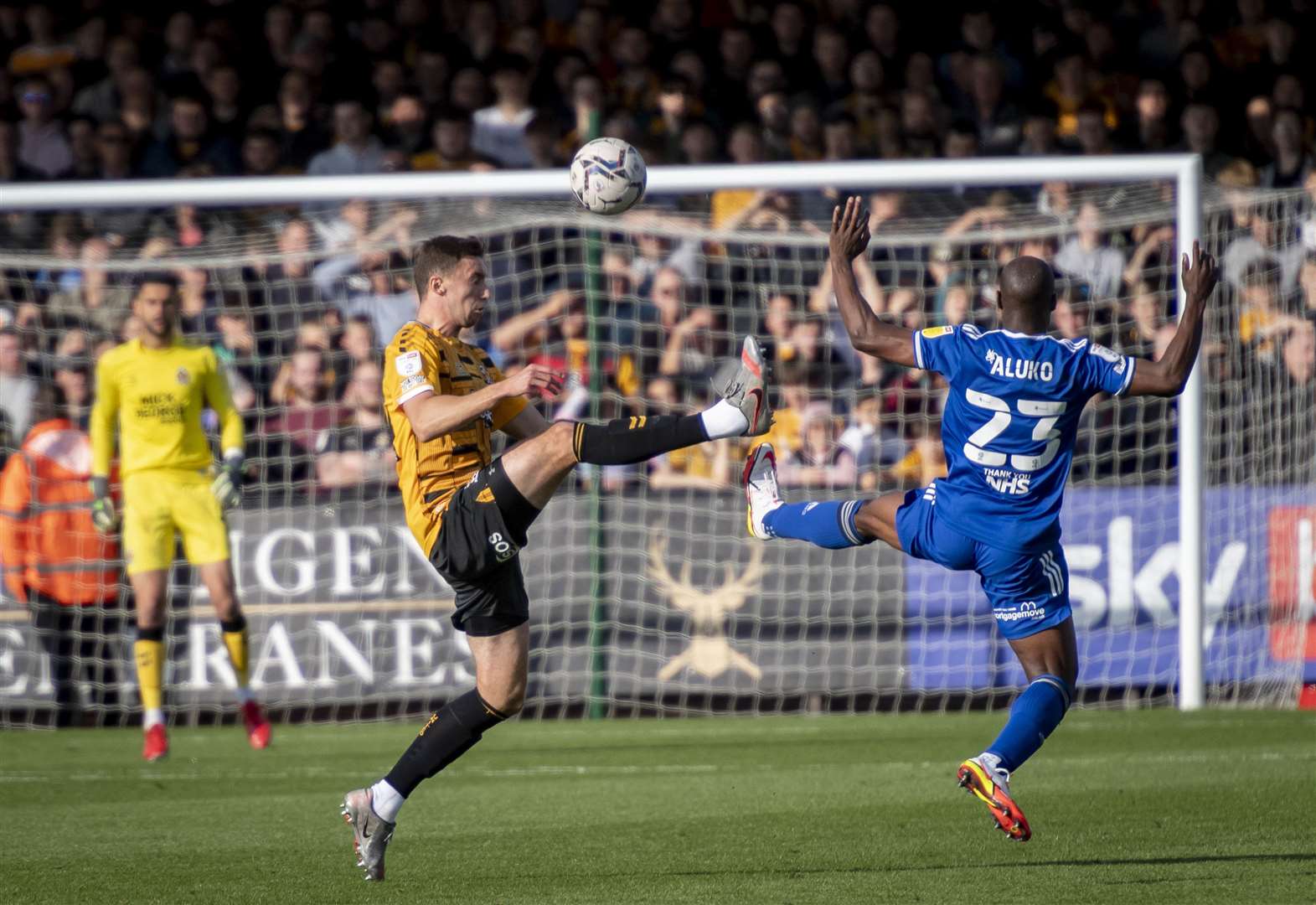 Conor Masterson in action for Cambridge United against Ipswich Town Picture: Keith Heppell