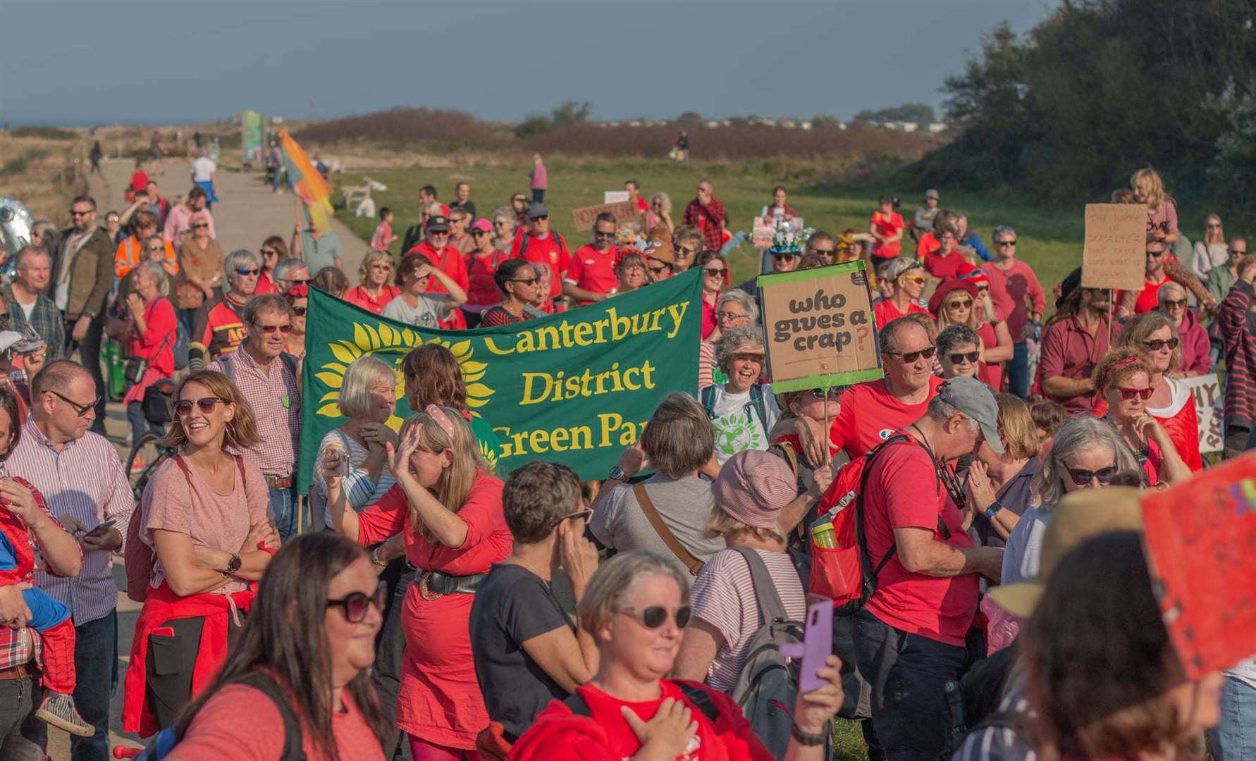 Protestors in Whitstable call for Southern Water to stop discharging sewage into the sea, at an event on October 9. Picture: Andrew Hastings