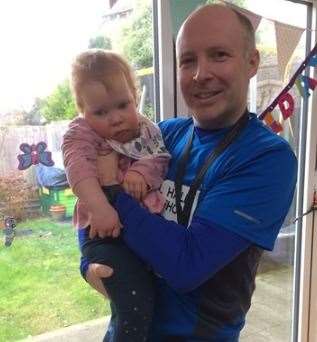 Evie with her father, Gary Toner. Picture: Gary Toner