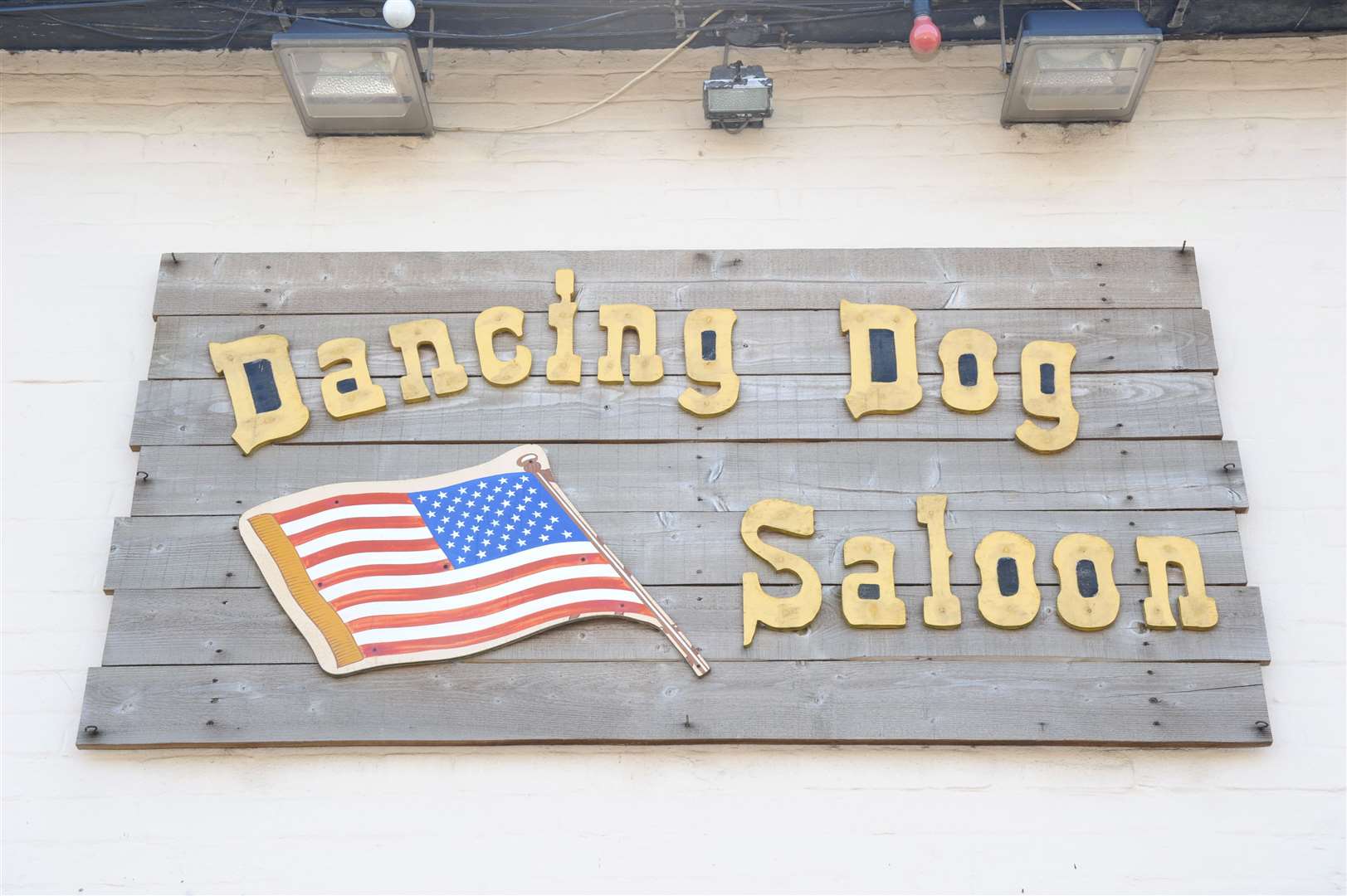 The Dancing Dog Saloon sign. Picture: Simon Hildrew
