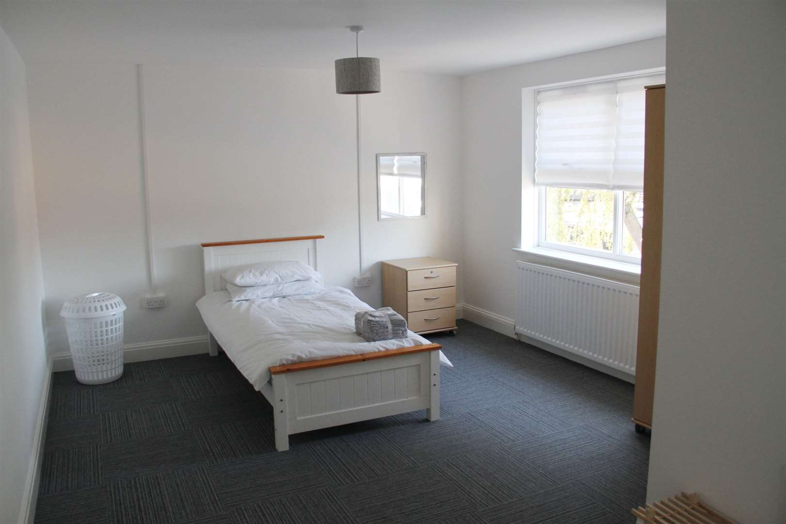Inside one of the new bedrooms for rough sleepers in Wrotham Road. Photo: Gravesham council